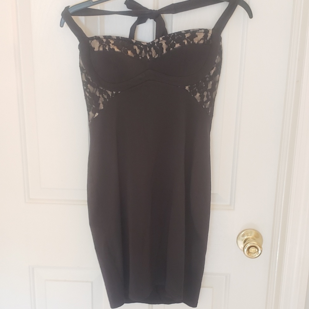 Moda international bodycon halter dress